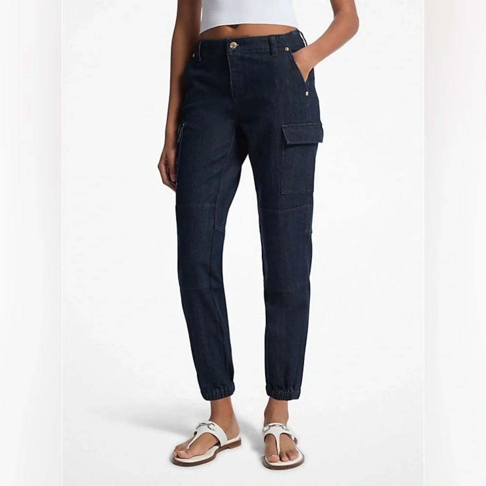 Michael Kors Denim Cargo Jeans - New - Size 16